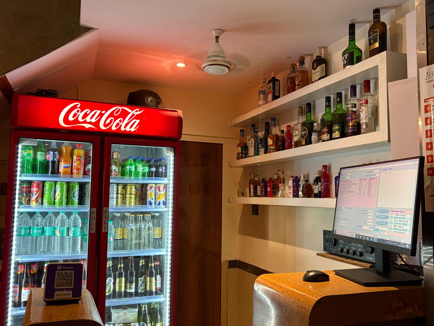 Mausam bar counter and service area